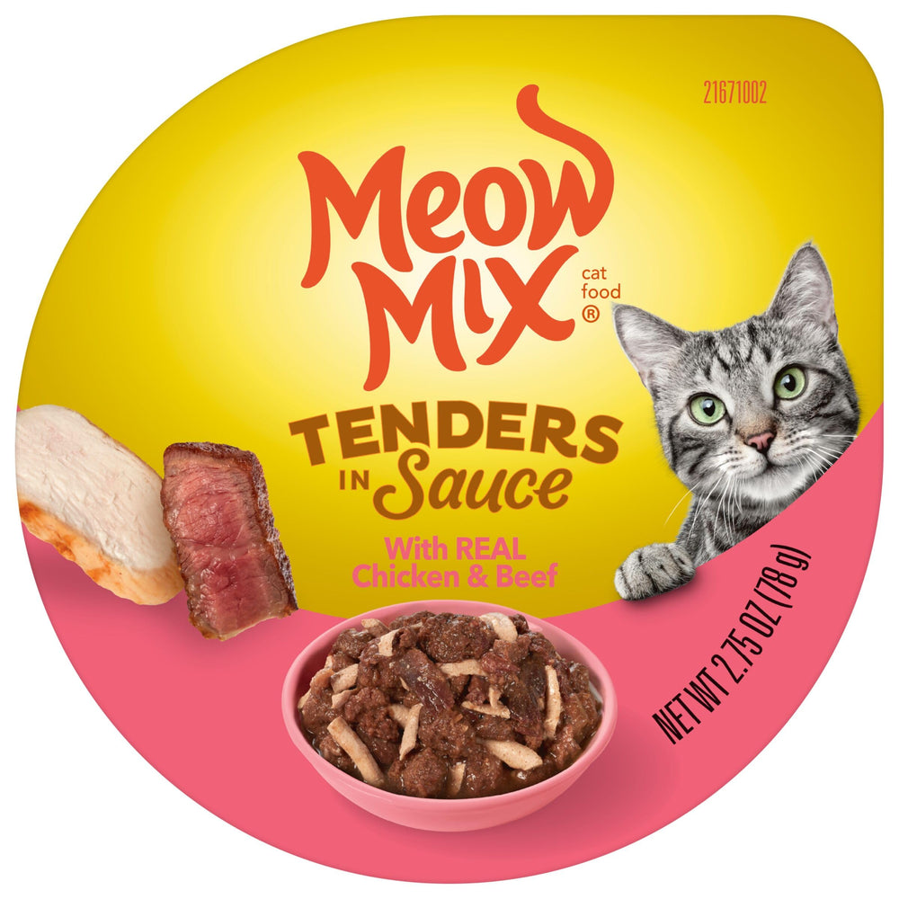 Pack varié Meow Mix pour divers goûts de chat.