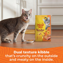 Meow Mix Tender Centers croquettes double texture, cœur tendre