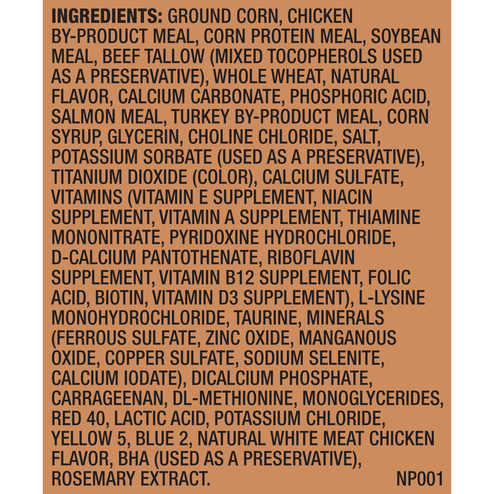Meow Mix Tender Centers nutrition 100% complète et équilibrée pour chats adultes.