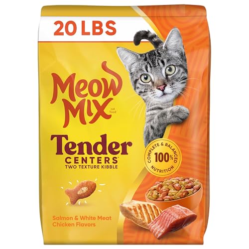 Meow Mix Tender Centers poulet, texture double croquante et cœur tendre pour chats