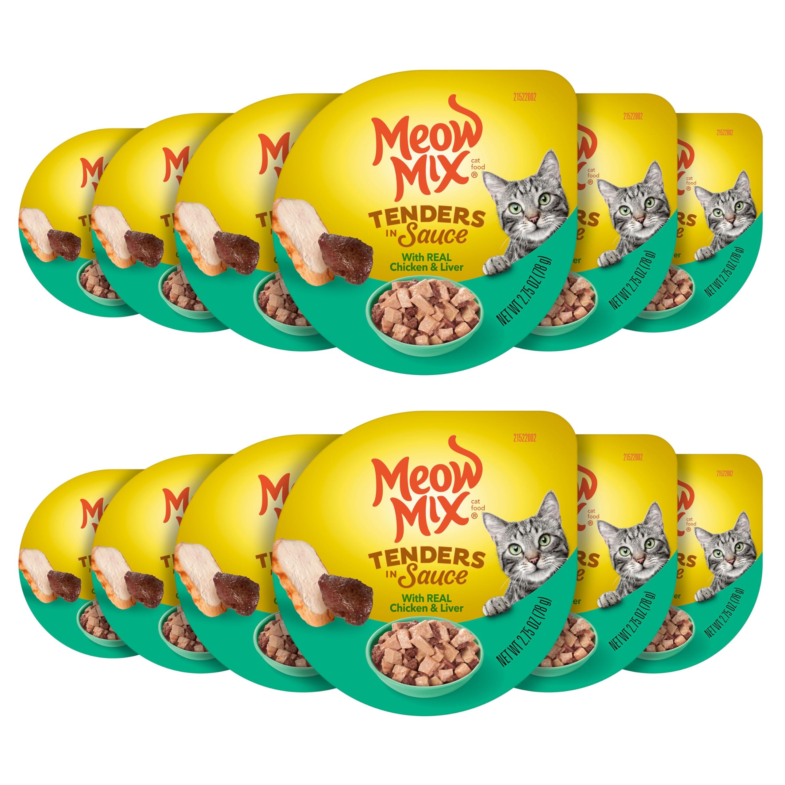 Meow Mix Tenders en Sauce en gobelet prêt à servir sans ouverture