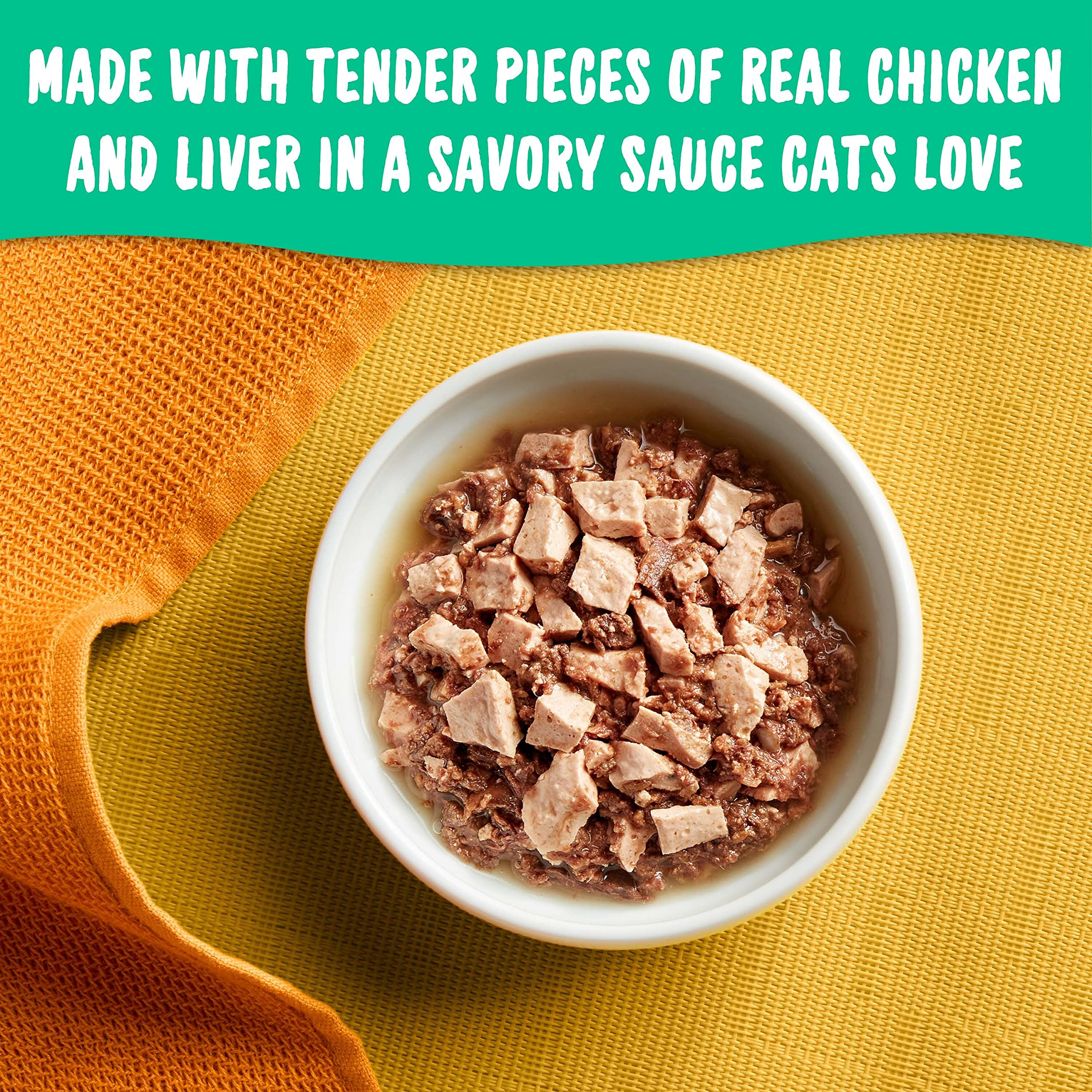 Formulation avec vitamines et minéraux dans Meow Mix Tenders en Sauce