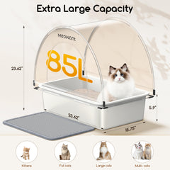 Meowant bac litière 85L espace généreux pour grands chats