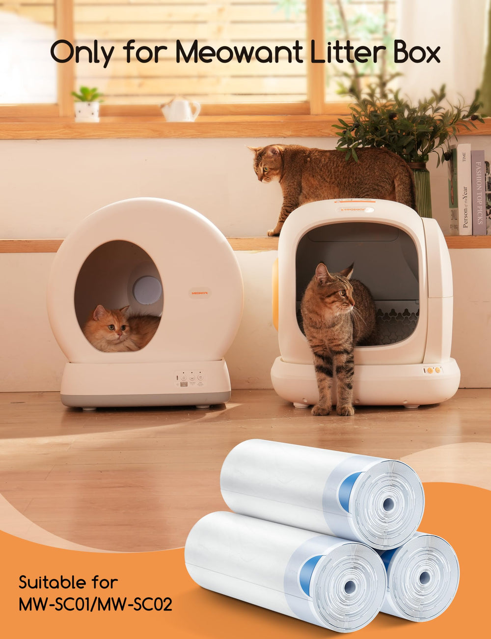 Meowant liner compatible MW-SC01/MW-SC02 – ajuste parfaitement la boîte.