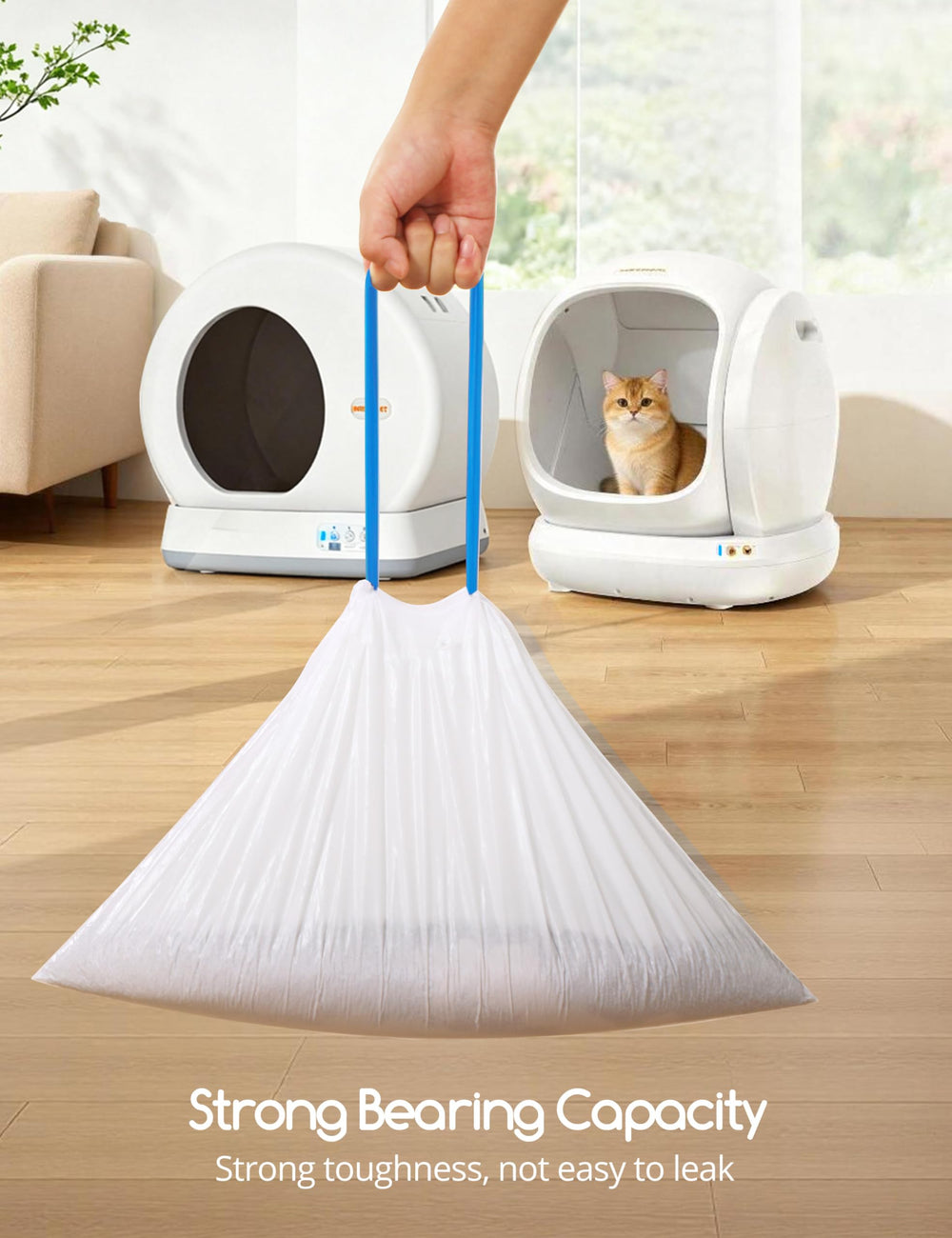 Sacs Meowant épais et durables, prêts à contenir jusqu'à 10 kg