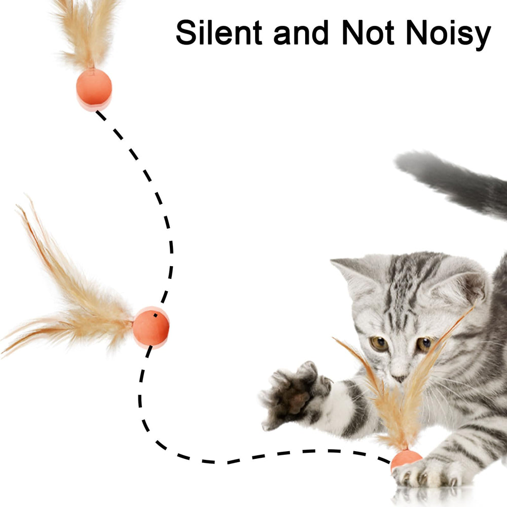 MeowAroma: balle décorée de plumes naturelles, attire rapidement l’attention du chat.