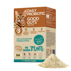 Bouteille Meowbiotics Good Guts pour chat, probiotiques saveur thon, pratique au quotidien