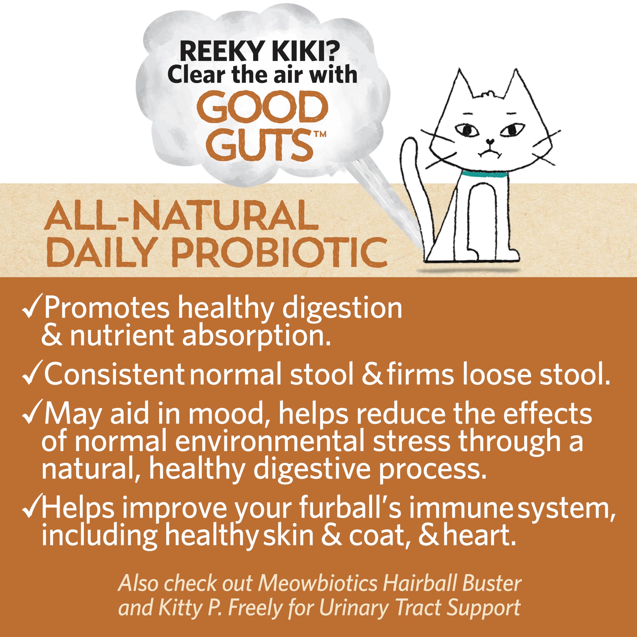Doseur Meowbiotics Good Guts pour chat, administration simple