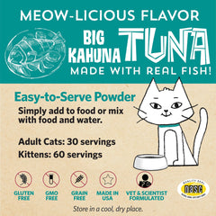 Poudre probiotiques Meowbiotics Good Guts mélangée aux aliments du chat