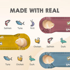 MEOWEE Savory Spoonables: texture crémeuse, application facile lors des repas.