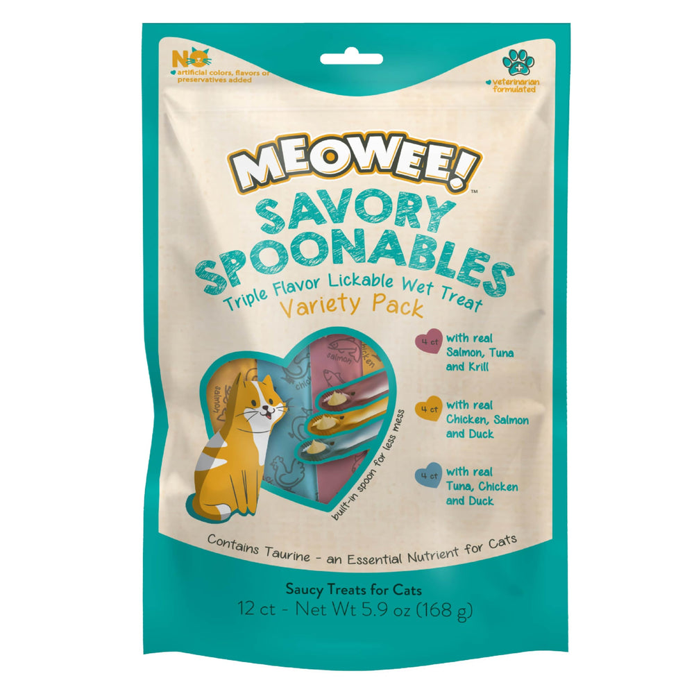 MEOWEE Savory Spoonables: sans conservateurs artificiels, ingrédients sélectionnés.