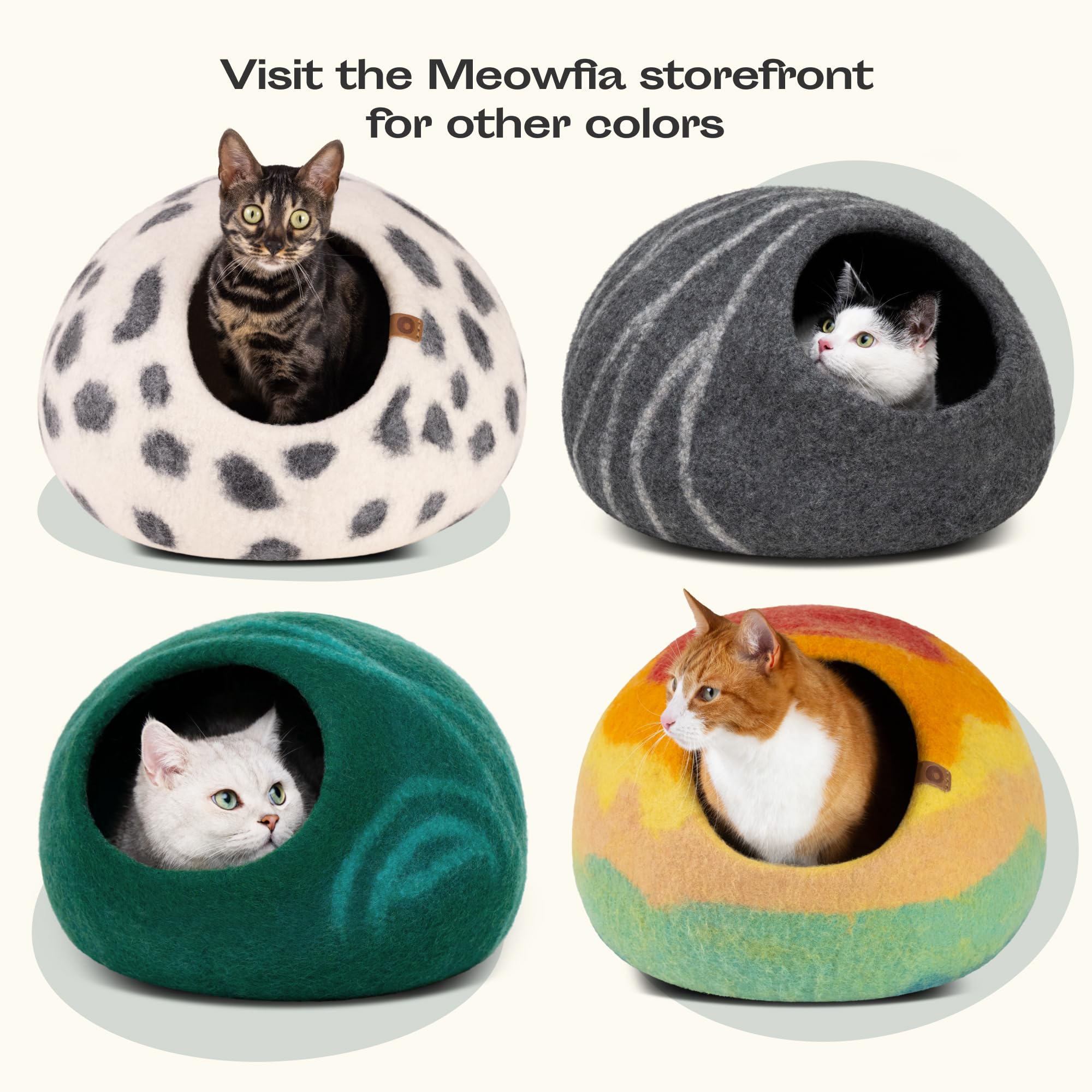 MEOWFIA cave chat emballage écoresponsable, prêt à offrir.