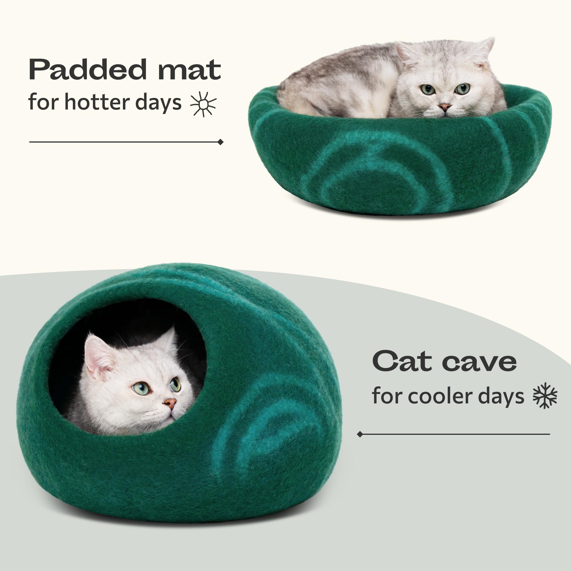MEOWFIA cave-chat dans salon douillet, ambiance chaleureuse et design discret.