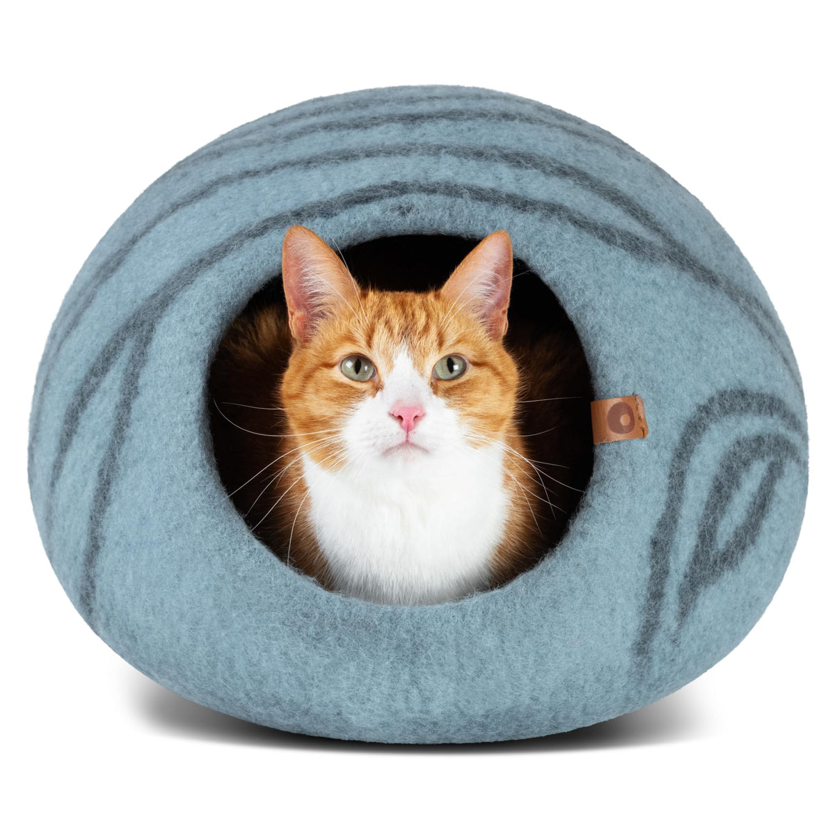 MEOWFIA CAVERNE CHAT AQUAMARINE LARGE: refuge cosy pour sieste et repos