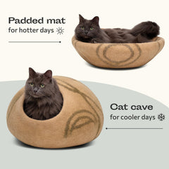 MEOWFIA Detail-texture-laine-merino-beige: texture naturelle douce pour le confort.