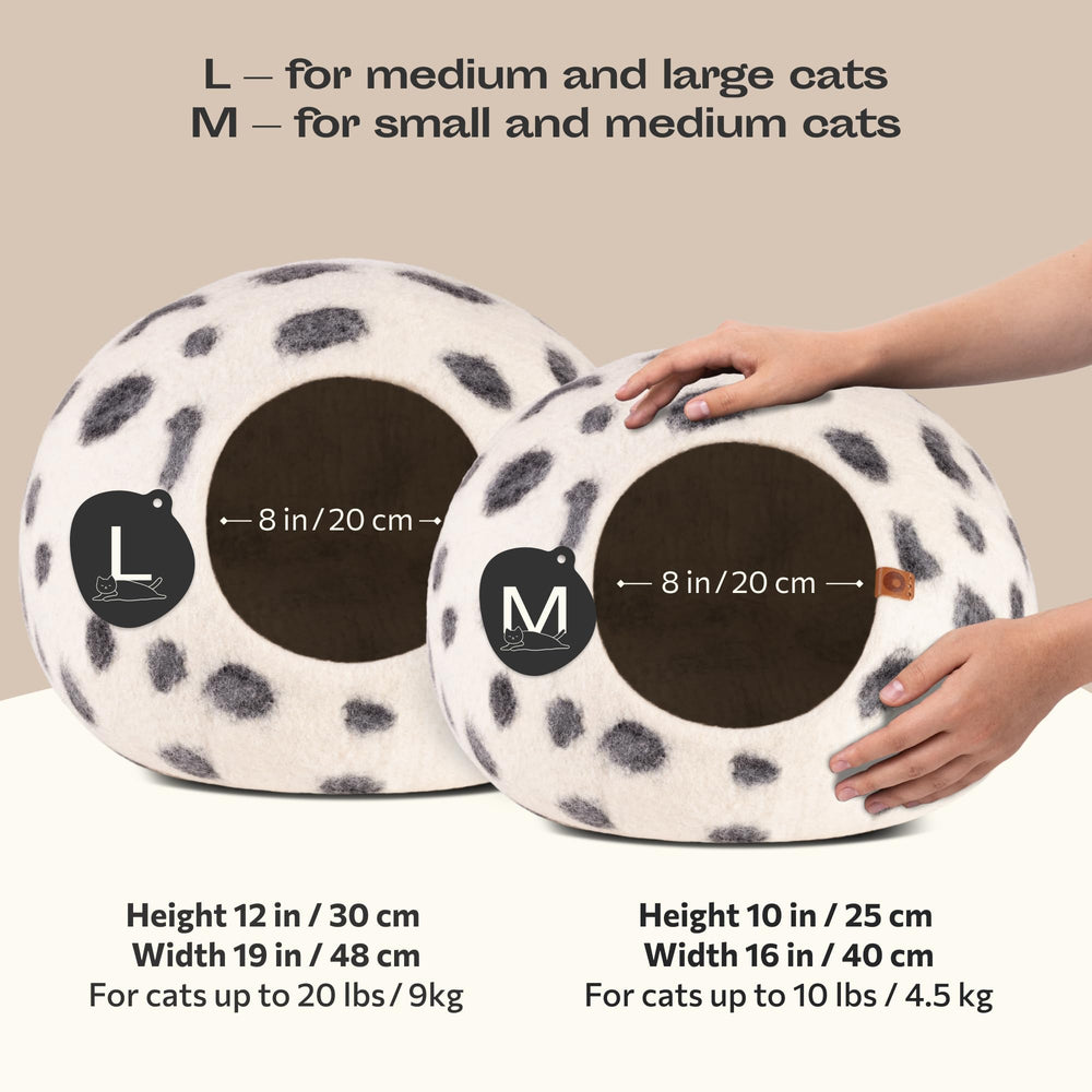 Nid MEOWFIA en feutre – ouverture pratique favorisant l’accès facile et douillet.