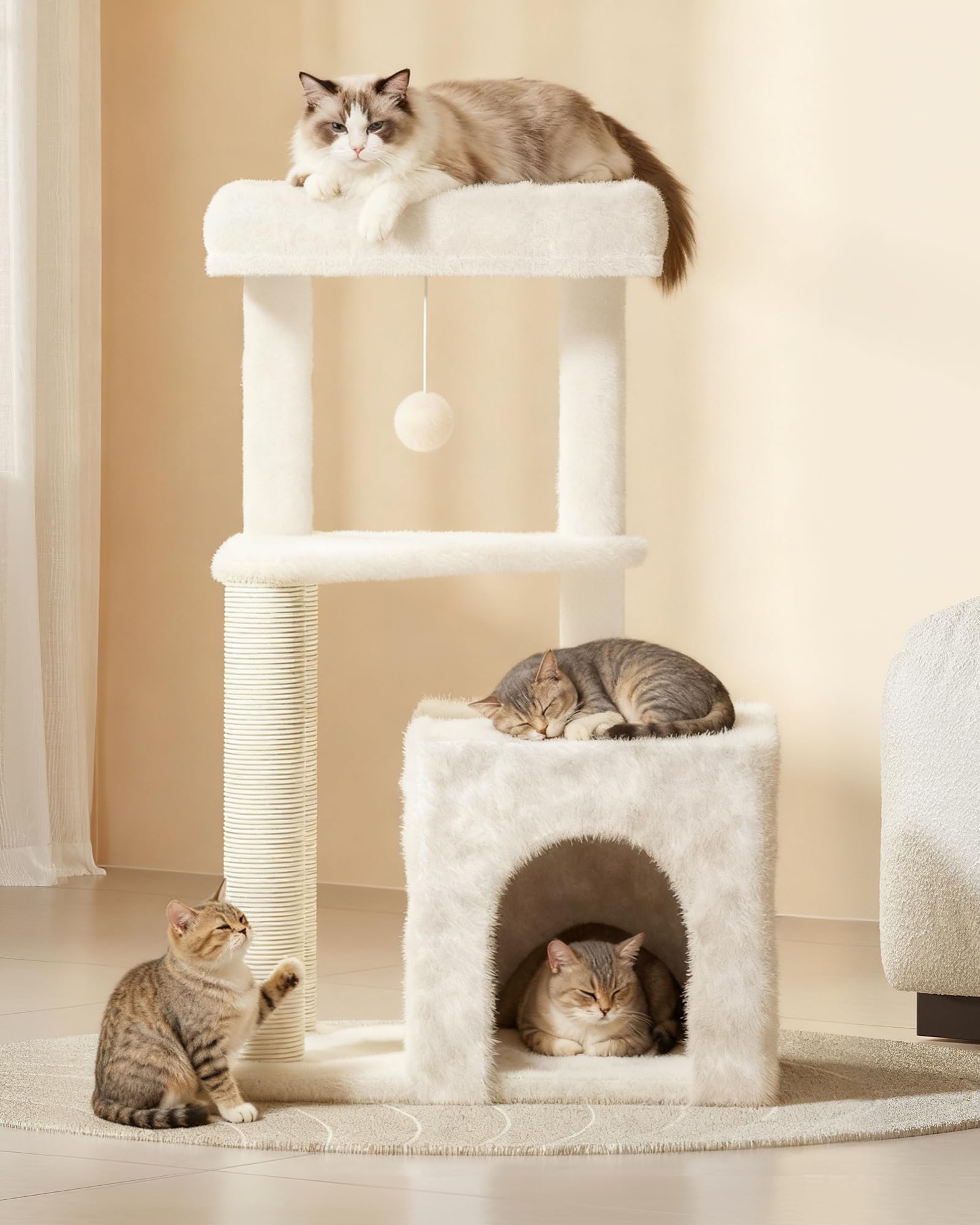 MeowHomm design moderne beige – style discret qui s'intègre à la déco intérieure.
