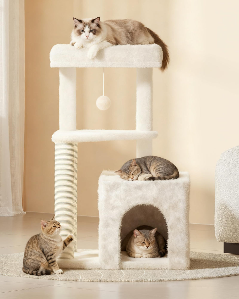 MeowHomm design moderne beige – style discret qui s'intègre à la déco intérieure.