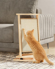 MeowHomm griffoir d’angle avec boules-trace pour stimuler le jeu et protéger les meubles.