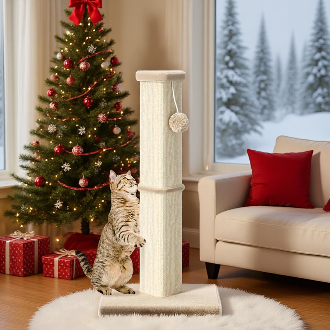 MeowHomm griffoir usage salon, pratique et divertissant pour chats