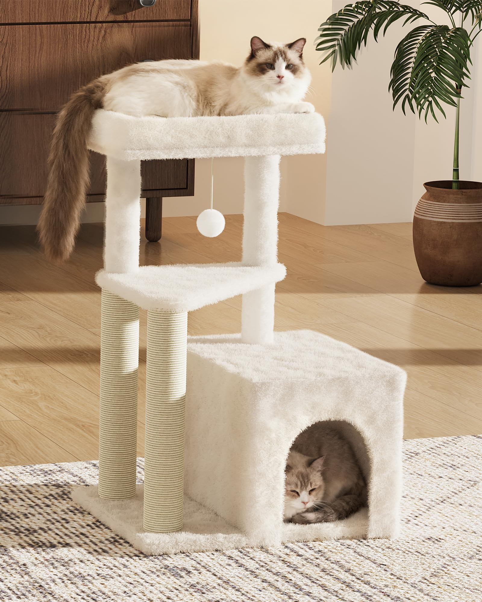 MeowHomm perchoir élevé – lieu d'observation idéal pour les chats qui aiment surveiller.