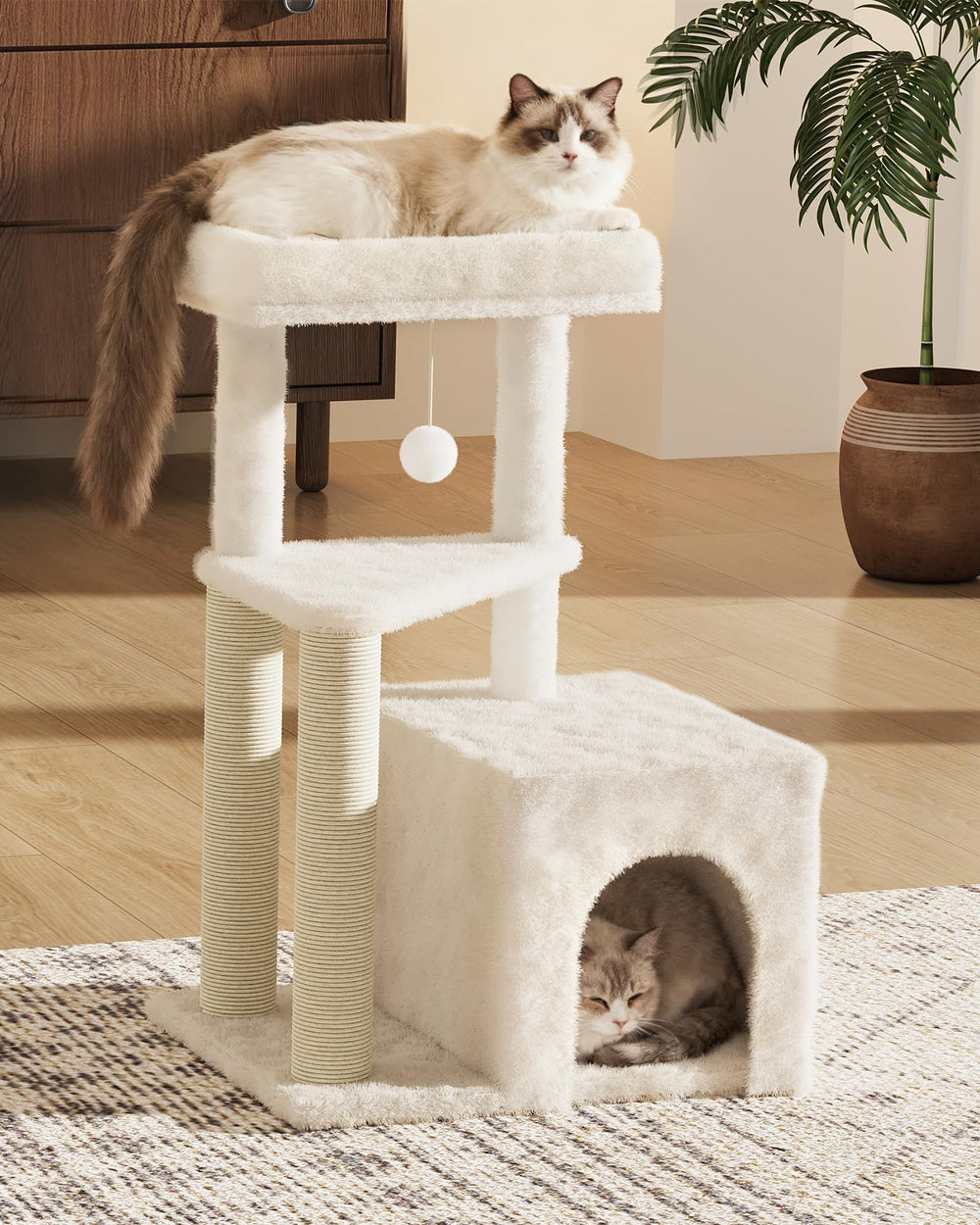 MeowHomm perchoir élevé – lieu d'observation idéal pour les chats qui aiment surveiller.