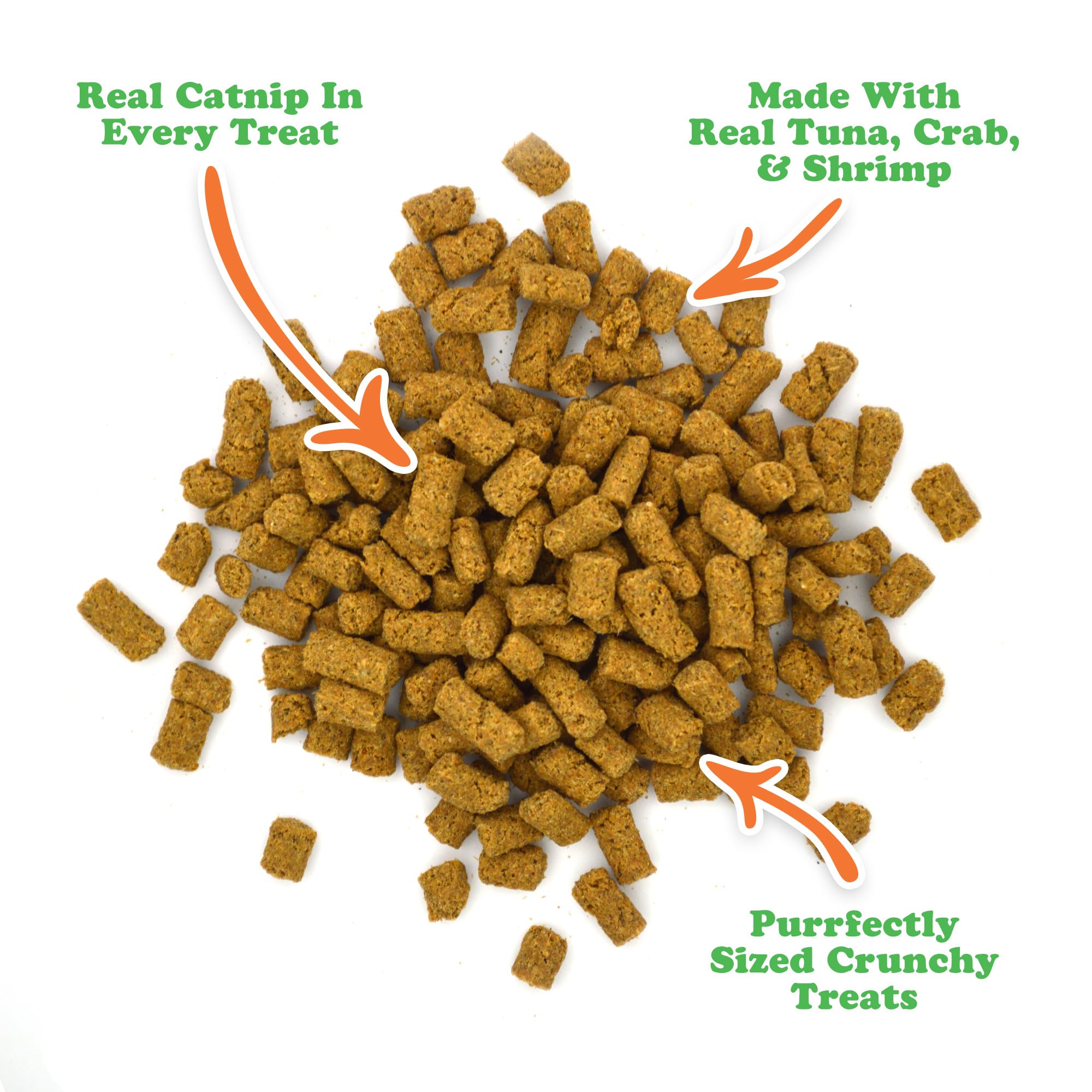 Meowijuana Crunchie Munchies crabe – saveur marine et herbe à chat