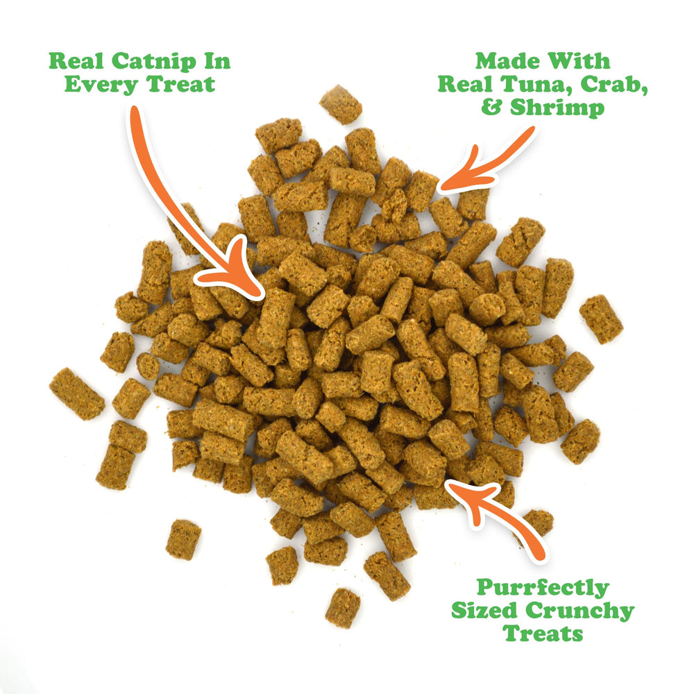 Meowijuana Crunchie Munchies crabe – saveur marine et herbe à chat