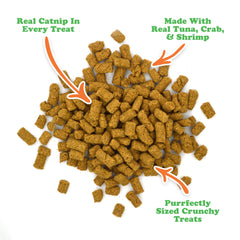 Meowijuana Crunchie Munchies crabe – saveur marine et herbe à chat