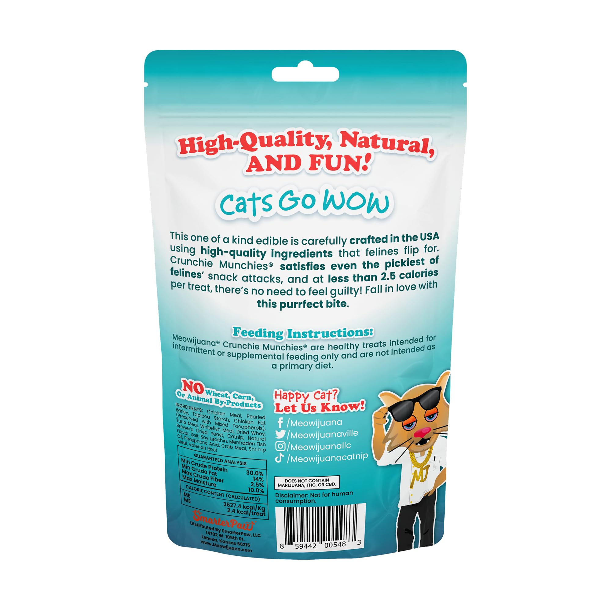 Meowijuana Crunchie Munchies sachet de 85 g – pratique à distribuer lors du jeu