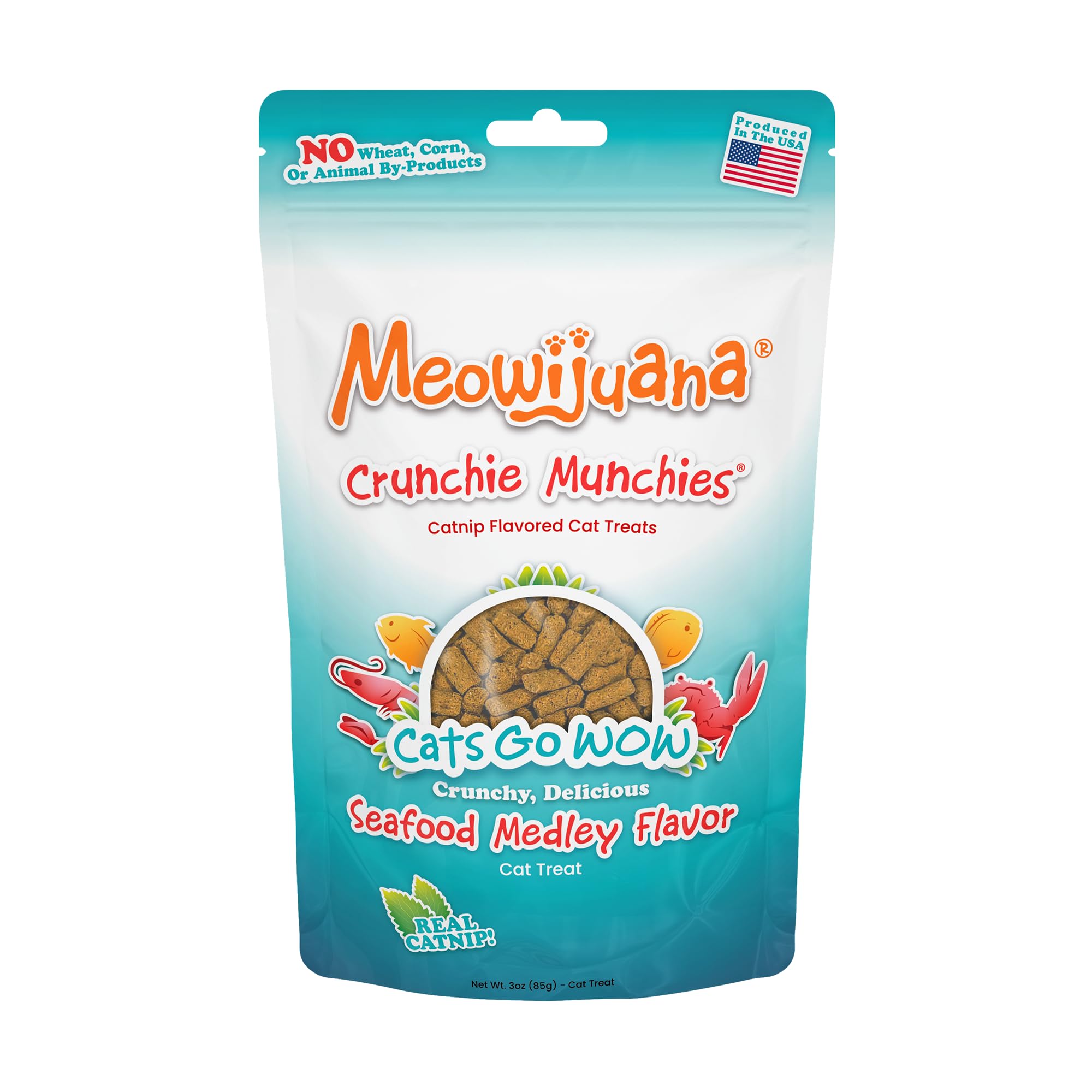 Meowijuana Crunchie Munchies thon – récompense légère et croustillante pour chat actif