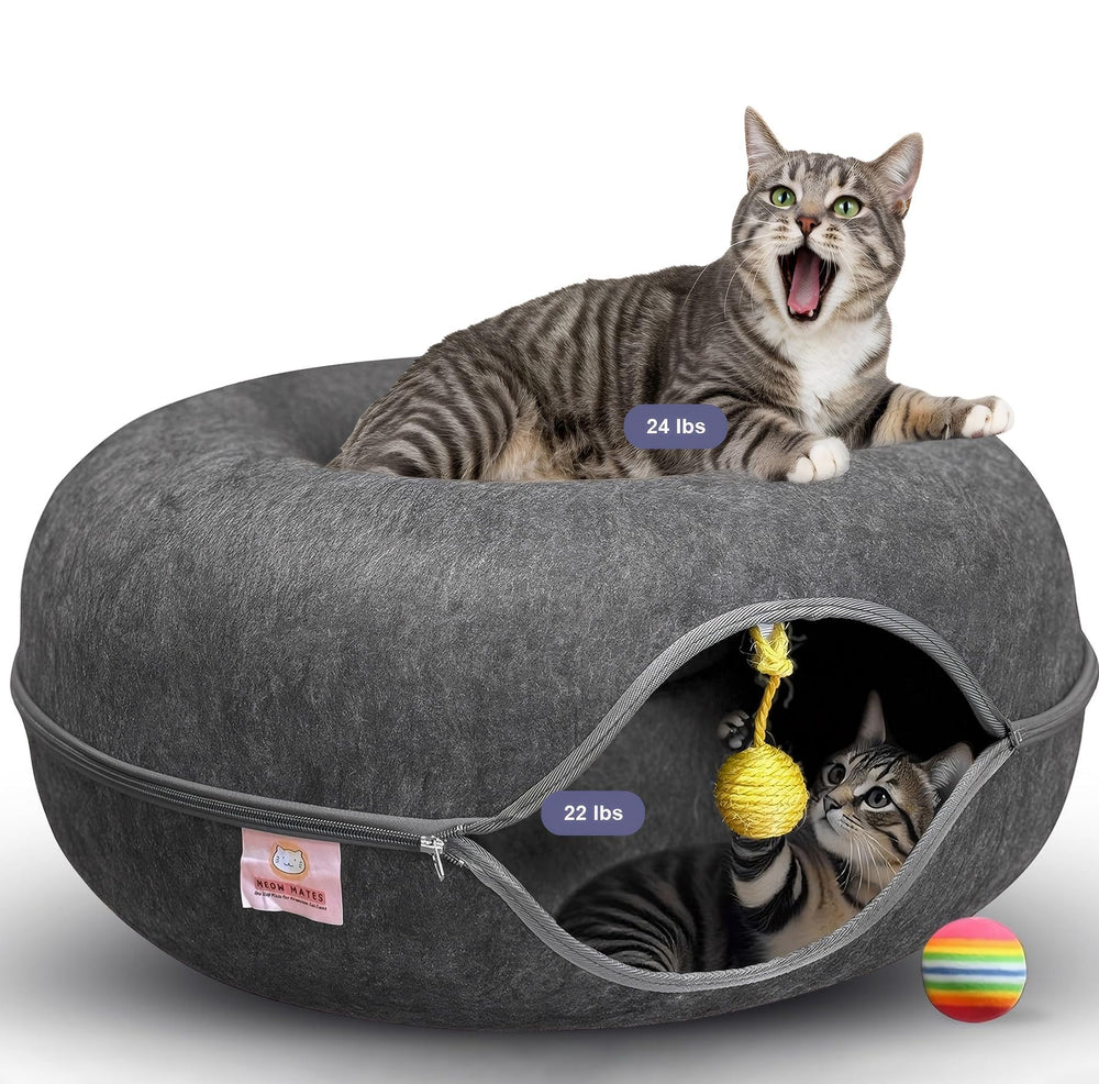 MEOWMATES Peekaboo tunnel chat balle pendante favorise le jeu et l'interaction.