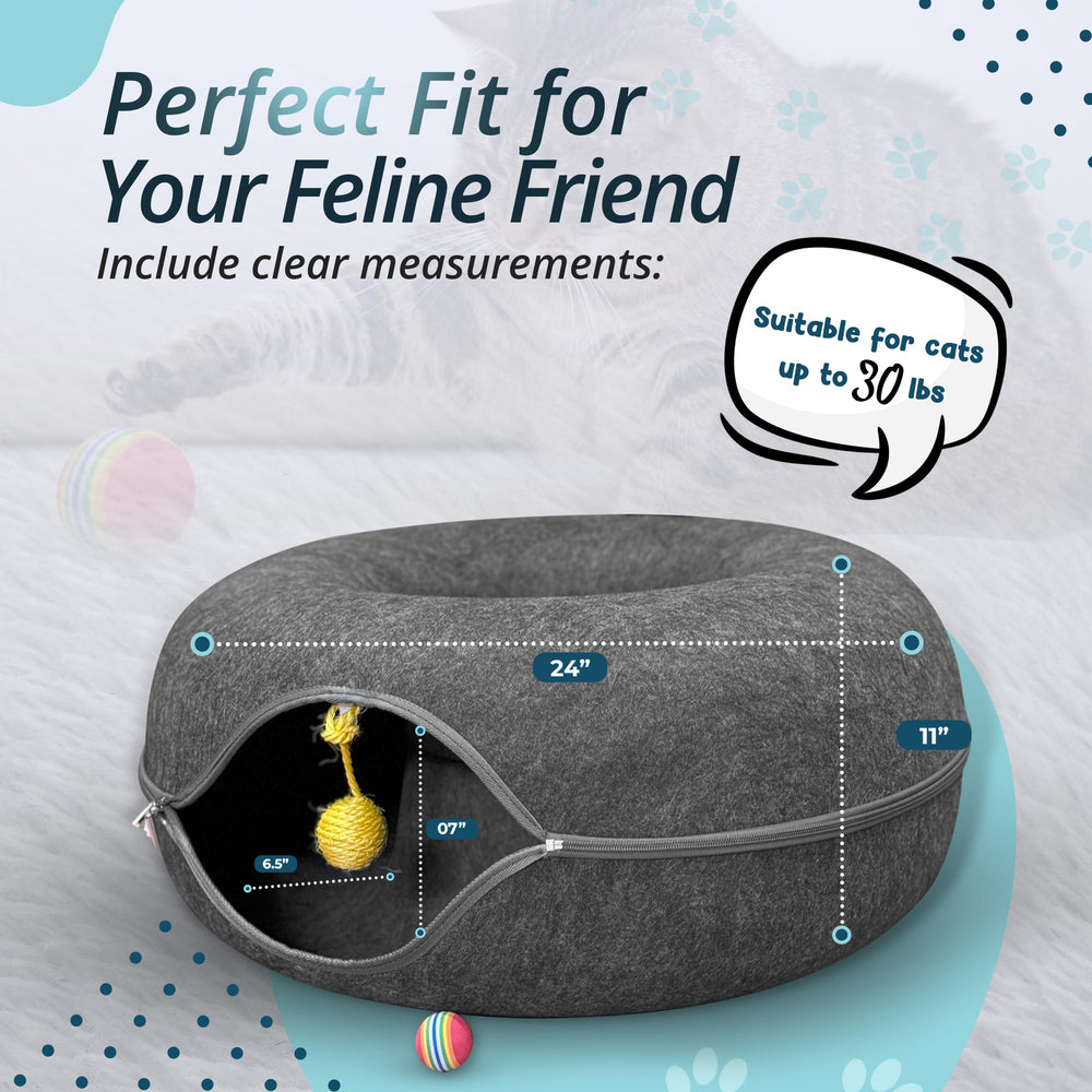MEOWMATES Peekaboo tunnel chat nettoyage facile permet un entretien rapide.