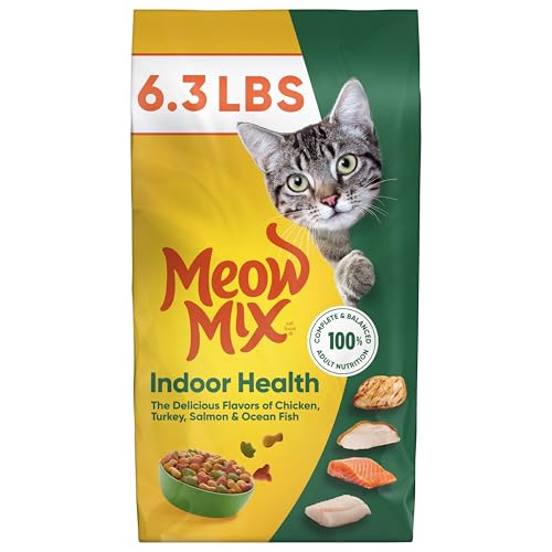 Meow Mix Indoor Health croquettes-zoom, croquettes variées pour stimuler l'appétit.