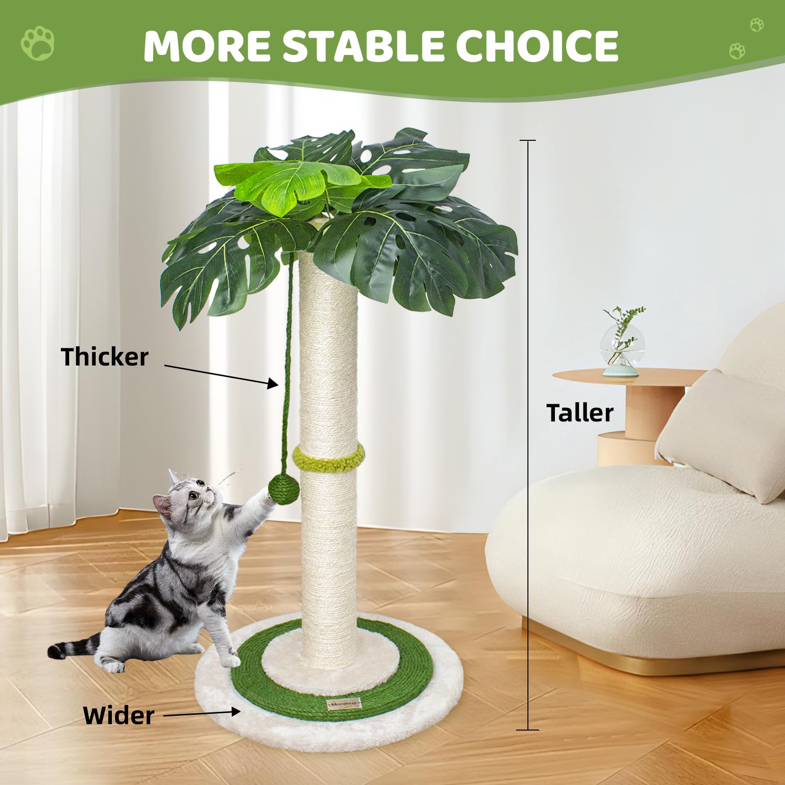 Meowoou Design nordique Vert Plante Artificielle: ambiance zen pour l’intérieur