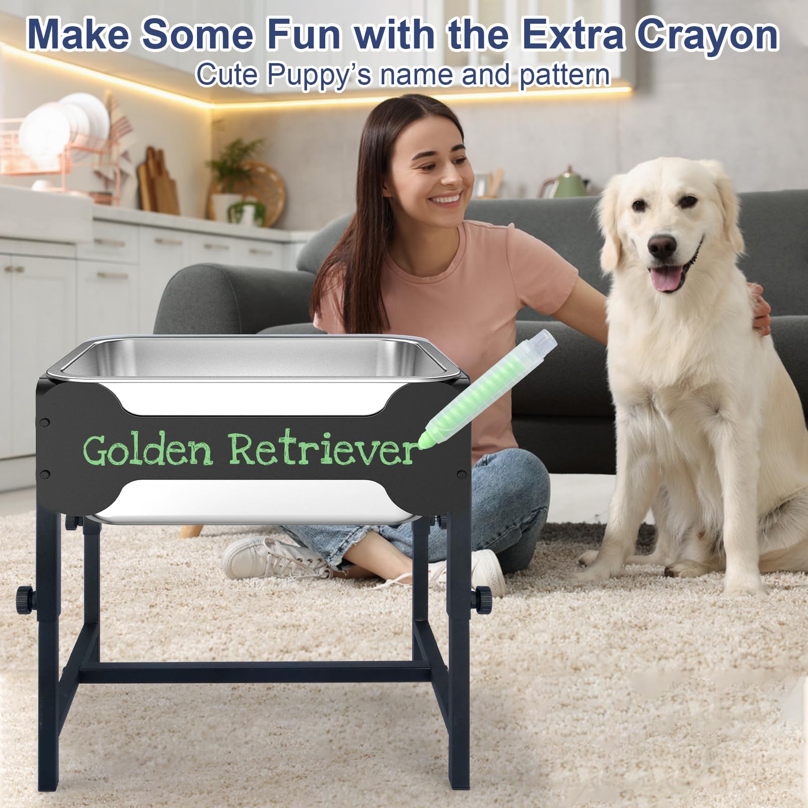 MeoWriental ideale pour chien actif boit tranquillement et reste stable