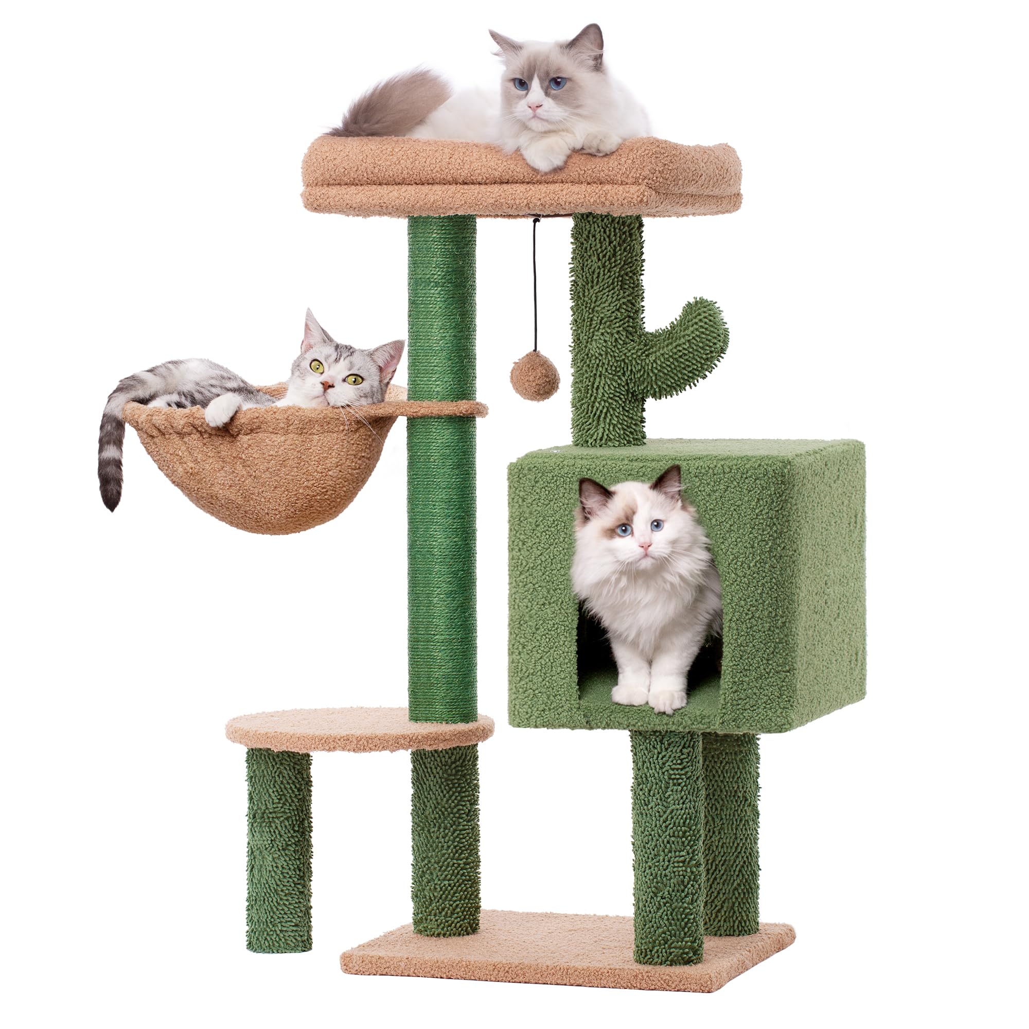 Meowrista base stable et anti-tipping, installation simple et sécurité renforcée.