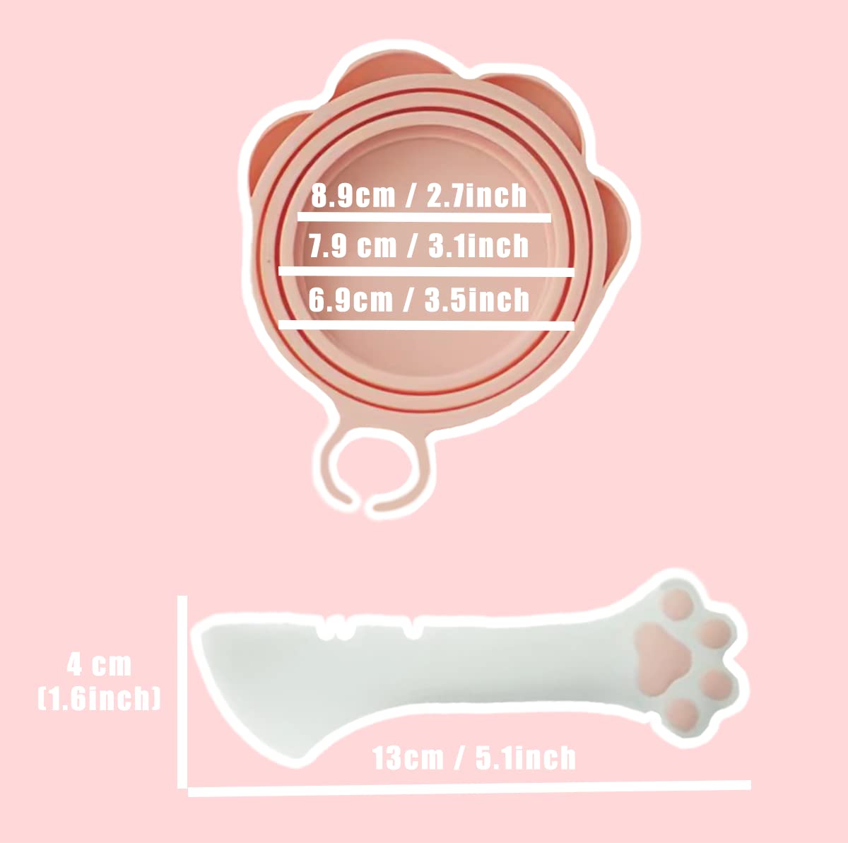 Cuillère patte Meow&Woof pour boîtes, facilite l’extraction et évite le gaspillage.