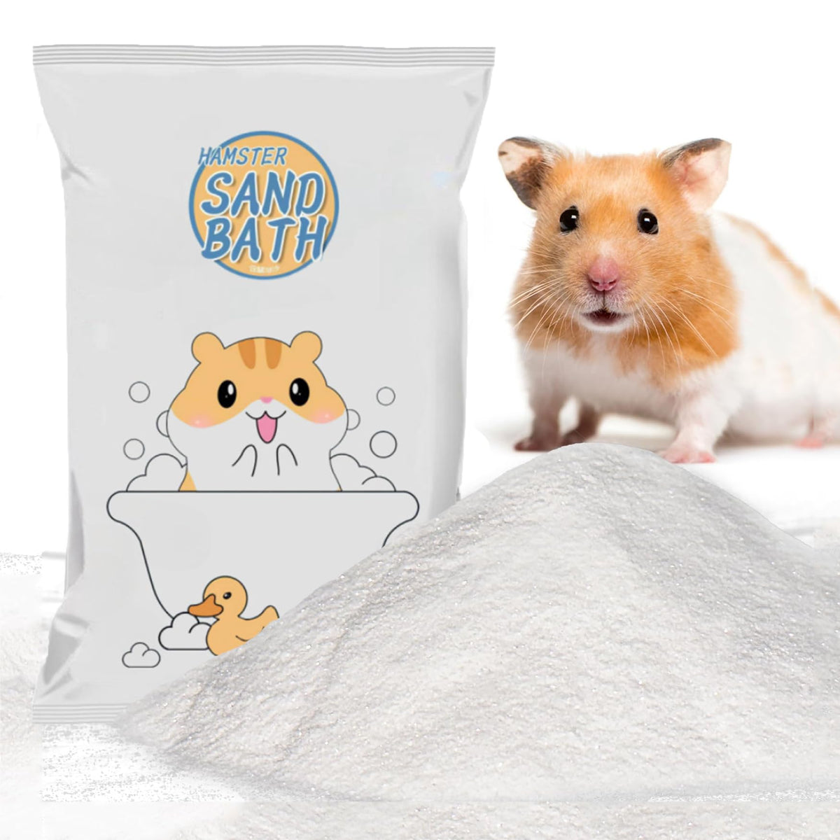 Meow&Woof sable bain hamster 2,2 lb, idéal pour le bain et le toilettage.