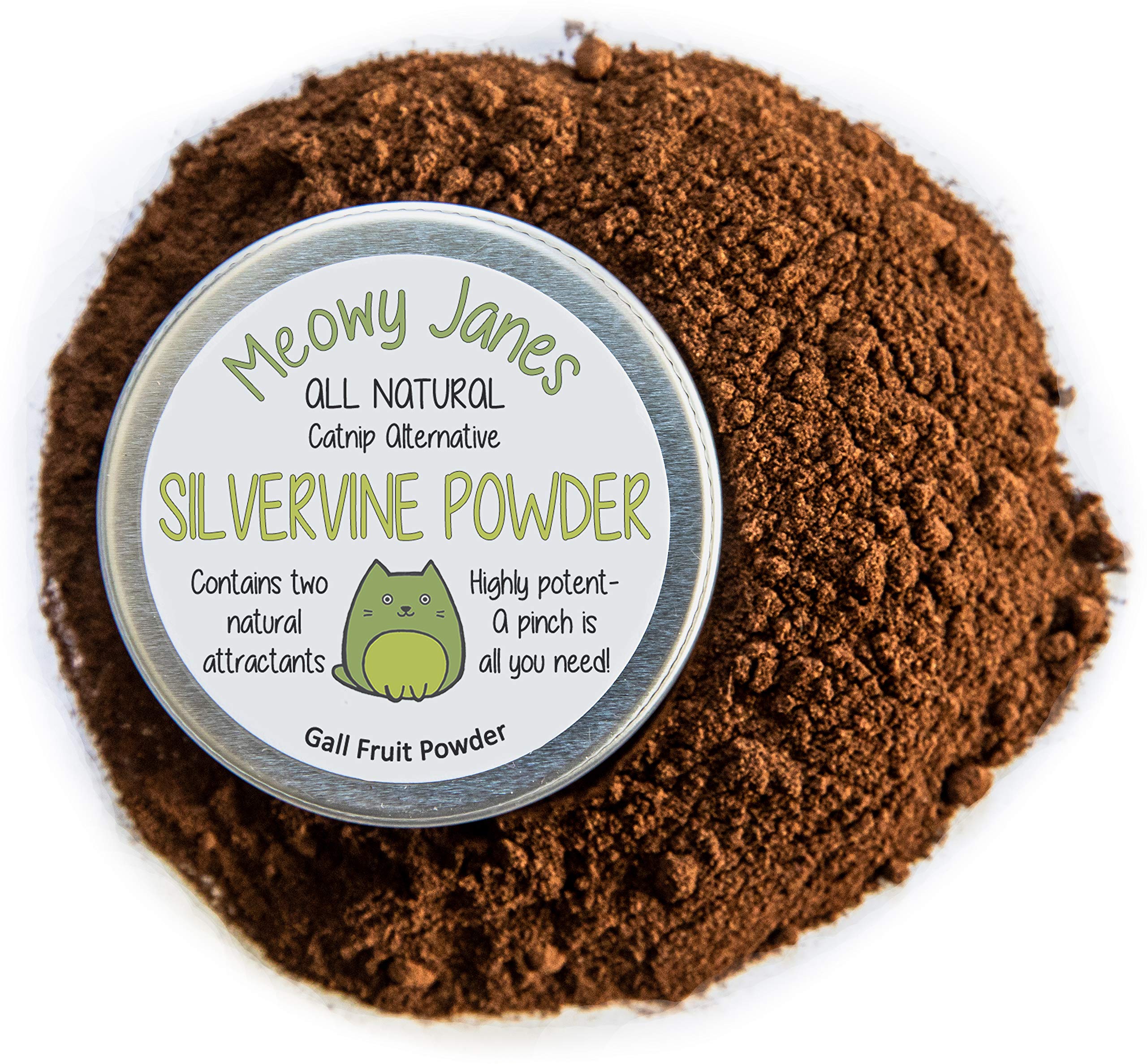 Meowy Janes Silver Vine en poudre 45 g, stimulant naturel pour chats.