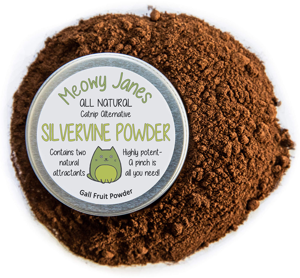 Meowy Janes Silver Vine en poudre 45 g, stimulant naturel pour chats.