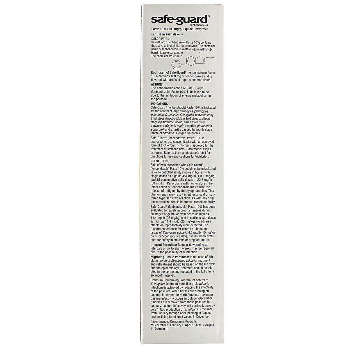 Merck Safe Guard cheval pâte-gout-pomme-cannelle facilite l'acceptation et réduit le gaspillage.