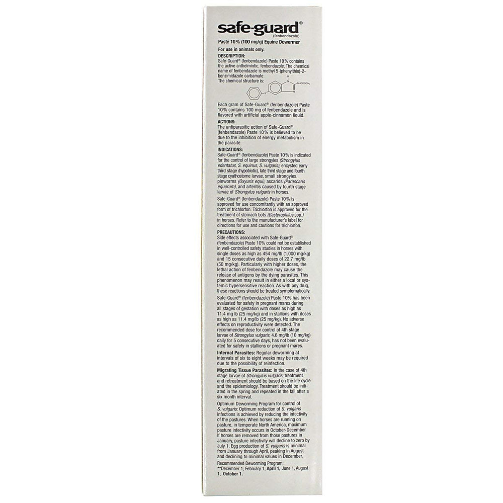 Merck Safe Guard cheval pâte-gout-pomme-cannelle facilite l'acceptation et réduit le gaspillage.