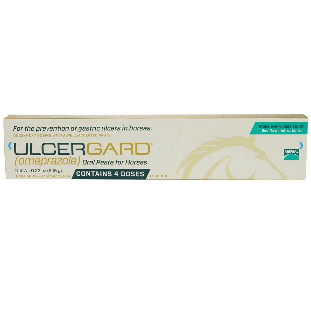 Pâte orale Ulcergard de Merial, pour équin, aide potentielle à réduire l’acidité gastrique