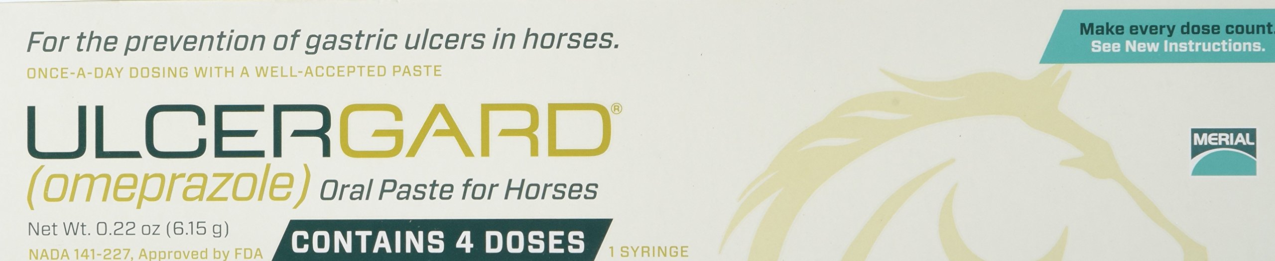 Merial UlcerGard pâte orale, seringue pratique pour chevaux, peut prévenir les ulcères.