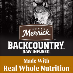 Merrick Backcountry agneau desosse premier ingrédient: apport proteique de qualite.