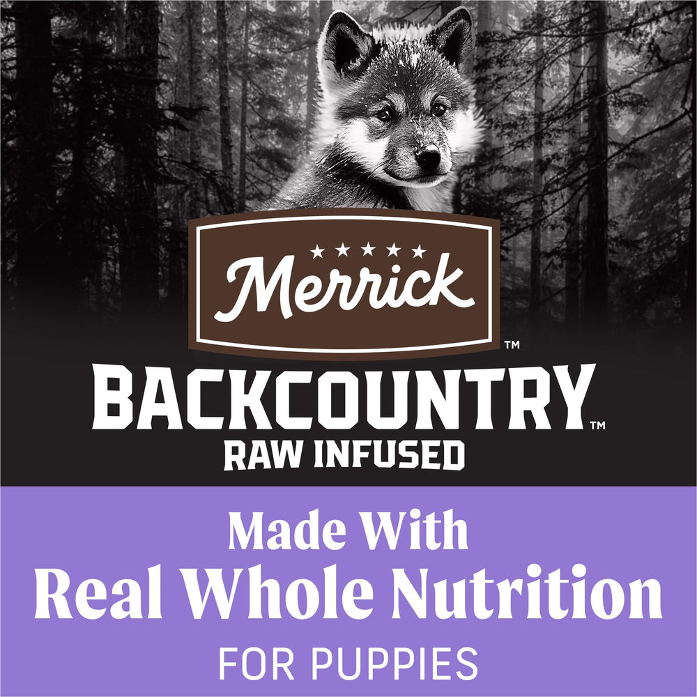 Merrick Backcountry chiot avec croquettes et morceaux lyophilisés pour texture variée
