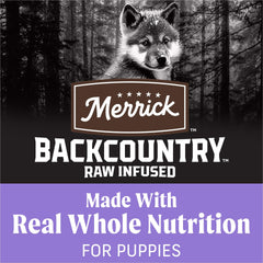 Merrick Backcountry chiot avec croquettes et morceaux lyophilisés pour texture variée