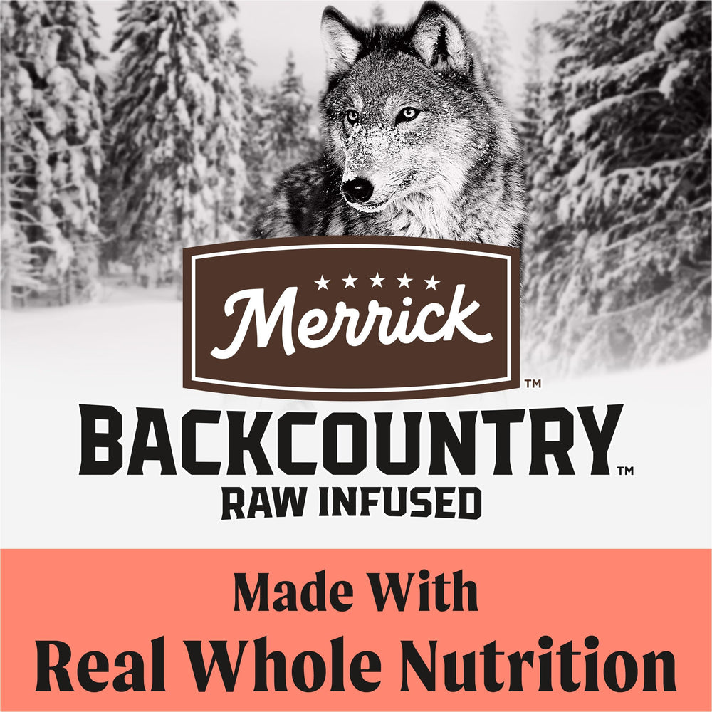 Merrick Backcountry Pacifique kibble-et-morceaux-lyophilise: alimentation équilibrée avec protéines variées.