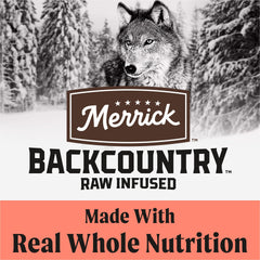 Merrick Backcountry Pacifique kibble-et-morceaux-lyophilise: alimentation équilibrée avec protéines variées.